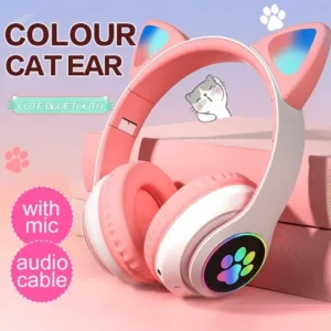 AURICULAR VINCHA BLUETOOTH CAT23M CON OREJITAS RGB