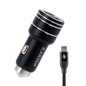 CARGADOR AUTO 3.1 TIPO C, MICRO USB O IPHONE.