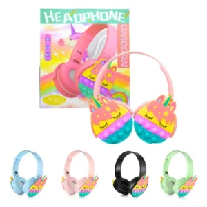 AURICULAR VINCHA BLUETOOTH  CON OREJITAS POPIT UNICORNIO