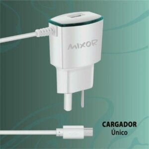CARGADOR 220V MIXOR TIPO C– UNICO – 1USB C/ CABLE – BLANCO