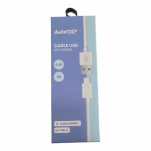 CABLE USB  TIPO C– Carga Rapida 4.4 AMP- MIXOR –