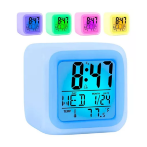 RELOJ DIGITAL CUBO RGB